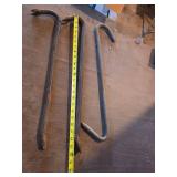 2 - 24in Crowbars and Large Hook