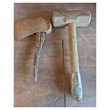 Axe Head and Sledge Hammer