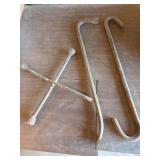 Crow Bar, Hooks, and Tire Iron