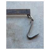 Industrial Steel Meat Hook with Mounting Bar