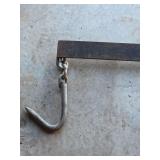 Industrial Steel Meat Hook with Mounting Bar