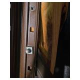 Industrial Metal Storage Shelving Unit - Will need tools to unscrew from wall!