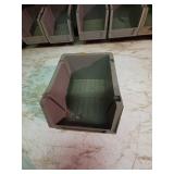 Industrial Storage Bins - 118 Plastic Stackable Containers on Aluminum Racks - IF YOU WANT THE RACKS YOU WILL NEED SCREW DRIVER OR RATCHET TO REMOVE RACKS