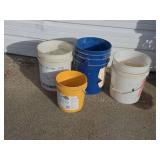 5 Gallon Buckets Lot - Mixed Colors