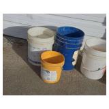 5 Gallon Buckets Lot - Mixed Colors