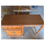 Colonial Style Maple Desk with 3 Drawers