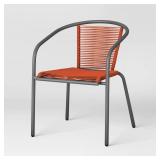 PVC Stackable Patio Chair Red - Room Essentialsâ¢