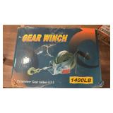 1400lb Hand Gear Winch 4:1 Ratio