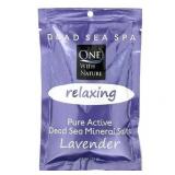 Pack of 3 One With Nature - 100% Pure Active Dead Sea Minerals Salts Relaxing Lavender - 25 oz