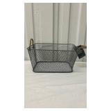 Metal Mesh Storage Basket with Rope Handles13.4 in L x 9.8 in W x 6.5 in H