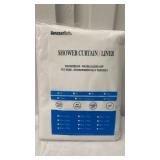 AmazerBath Eco-Friendly Shower Curtain and Liner White 72 in x 78 in