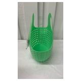 Green Plastic Storage Basket with Handles