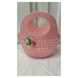 Pink Floral Pattern Storage Basket