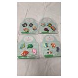 Decorative Kids Rubber Charms Set - Animals, Vehicles and Insects Set of 4 each 4 count