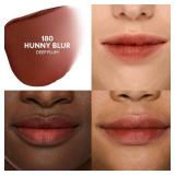 COVERGIRL Clean Fresh Yummy Blur Lipstick, Blurring Effect, Matte Lip Color, Fresh Pear Flavored, Vegan Formula - 180 Hunny Blur (Deep Plum)