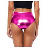Kepblom Metallic High Waisted Booty Shorts Women