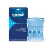 Waterpik Water Flosser 6 Count Replacement Tips With Case, Convenient, Hygienic and Sturdy for Easy Storage and Travel, Includes Precision, Orthodontic, Plaque Seeker Refill Heads Nozzles