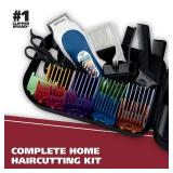 Wahl Clipper USA Color Pro Complete Haircutting Kit with Easy Color Coded Guide Combs - Corded Clipper for Hair Clipping & Grooming Men, Women, & Children - Model 79300-1001M