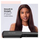 REVLON Smooth and Straight Ceramic Flat Iron | Fast Results, Smooth Styles (2 in)
