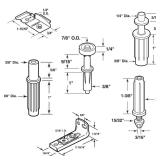Prime-Line N 7534 Bi-Fold Door Hardware Repair Kit Includes Top and Bottom Brackets, Top and Bottom Pivots and Guide Wheel Door Repair Kit for 1" to 1-3/8" Thick Doors Up To 50 Lbs. (1 Kit), Zinc