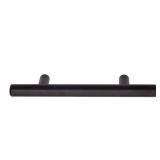 Amazon Basics Euro Bar Cabinet Handle (1/2-inch Diameter), 5.38 in Length (3 in Hole Center), Flat Black, Pack of 10, AB1500-FB-10