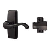 Ideal Security GL Lever Handle Set for Storm Doors and Screen Doors, Storm Door Handle Replacement, Screen Door Handle, Matte Black