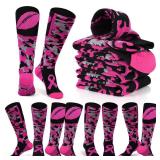 YLOLUL Breast Cancer Awareness Socks