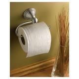 Moen Preston Collection Spot Resist Brushed Nickel Single Post Toilet Paper Holder, Wall Mounted Toilet Roll Holder, DN8408BN