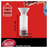 TableCraft 12634 Widemouth Condiment Squeeze Bottles, 63 mm Wide Opening, Cone-Tip Top, Tethered Cap, Clear Sauce Dispensers for Food Prep, 32 oz (946 mL), NSF, Made in USA, Pack of 6