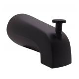 Westbrass E531D-1F-12 5-1/4\" Reach Wall Mount Tub Spout with Front Diverter, Oil Rubbed Bronze