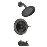 Delta Windemere 14 Series Bathtub and Shower Faucet Set, Oil Rubbed Bronze Shower Head and Handle Set, Valve Trim Kit, Oil Rubbed Bronze BT14496-OB (Valve Not Included) Retail $130