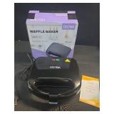 OSTBA Waffle Maker, 2 Slice Non-Stick Waffle Iron, Belgian Waffle Machine with Indicator Lights, PFOA Free, Perfect for Breakfast and Snacks, 750W