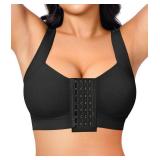 BRABIC Black Post Surgery Compression Bra Mastectomy Bra Posture Surgical Bra Breast Augmentation Post op