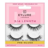 Eylure Pre-Glued Wispy Light Texture Eyelashes, No.117, Twin Pack