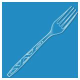 Amazon Basics Disposable Clear Plastic Forks, Premium Quality, 100 Count, Large Pack