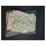 Cotton Napkins with Printed Floral Pattern, Charcoal & Cream Color, Set of 4