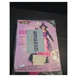 Spooktacular Creations Girls Light Up Bat Witch Tutu Costume, Toddlers Witch Dress with Hat and Broom for Kids Halloween Role Play Themed Parties, Purple Pink, S (5-7 years)