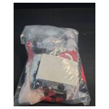 RUODON 6 Pcs Womens Scary Clown Costume Halloween Creepy Clown Jester Outfit Dress Stockings Headband Stickers, Large