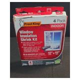 Frost King V73/4T Shrink Film Window KIT, 4-Pack, Clear, Transparent