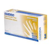Adenna BRZ645 Bronze 5.5 mil Powder-Free Latex Gloves, Medical Grade, White, Medium, Box of 100