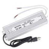 LED Driver 200 Watts 24V DC Low Voltage Transformer Waterproof IP67 LED Power Supply, Adapter with 3-Prong Plug 3.3 Feet Cable for Any 24V DC led Lights, Computer Project, Outdoor Light