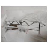 Wallniture Piccola Under Cabinet Wine Rack & Glasses Holder Kitchen Organization with 4 Bottle Organizer Metal Chrome