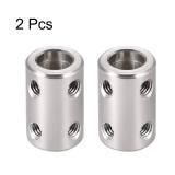 uxcell 8mm to 8mm Bore Rigid Coupling Set Screw L22XD14 Stainless Steel,Shaft Coupler Connector for 3D Printers, Motor Accessories,2pcs