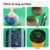 ARTISTRO 2 Silver Acrylic Paint Markers - 0.7mm Extra Fine-Tip Metallic Paint Pens - Perfect for Crafting, Art Projects, & More