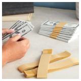Okuna Outpost Cash Paper Bands - Secure Adhesive Ends for Cash Handling - Blank Money Bands for Crafts - Fits Money Organizer - 7.7 x 1.25 in, 300Pack