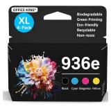 936XL 936e Ink Cartridges Combo Pack Replacement for HP 936e Ink 936XL Black and 936 Color Combo Pack for HP OfficeJet Pro 9125e 9120e 9730e 91309135e 9122e 9128e 9110b 9120b9130b 9130e.(with chip)