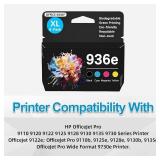 936XL 936e Ink Cartridges Combo Pack Replacement for HP 936e Ink 936XL Black and 936 Color Combo Pack for HP OfficeJet Pro 9125e 9120e 9730e 91309135e 9122e 9128e 9110b 9120b9130b 9130e.(with chip)
