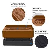 ANNKUT Furniture Risers 1.5 inch, Rectangle Adjustable Risers Blocks for Bed Sofa Table and Couch Lifting Heavy Duty Support Up to 1,300 Lbs (4 Pack-Brown)