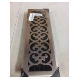 Howeall 4x14 Inches Heavy Duty Walkable Floor Register Easy Adjust Air Supply Lever Floor Vents - Charlotte Design - Vent Cover for Home Floor - Satin Nickel