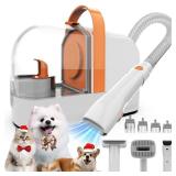 Ubrobo Dog Grooming Vacuum, Dog Grooming Kit with Pet Clippers, 12,000Pa Pet Hair Vacuum for Dogs, Low Noise Home Cleaning Tool in 1, PG10